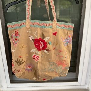 Johnny Was Monroe Embroidered Tote